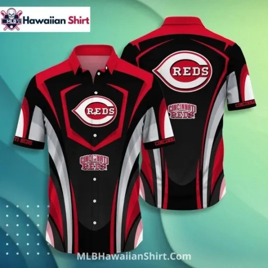 Discover Geometric Shield Cincinnati Baseball Team Redss Hawaiian Shirt Style