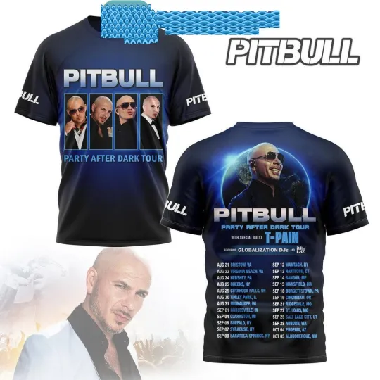 Discover Pitbull Party After Dark Tour 2024 T-Shirt