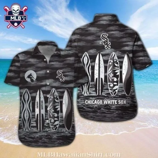 Discover Sunset Beach Palm Chicago Baseball White Team Soxx Hawaiian Shirt