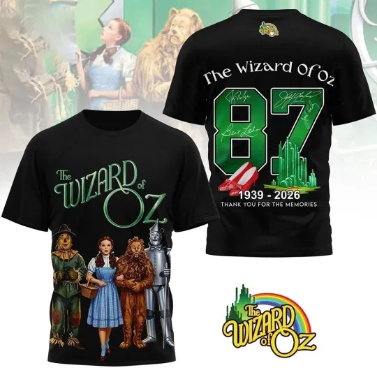 Discover The Wizard Of Oz 87Th Anniversary 2026 Thank You Shirt 3D