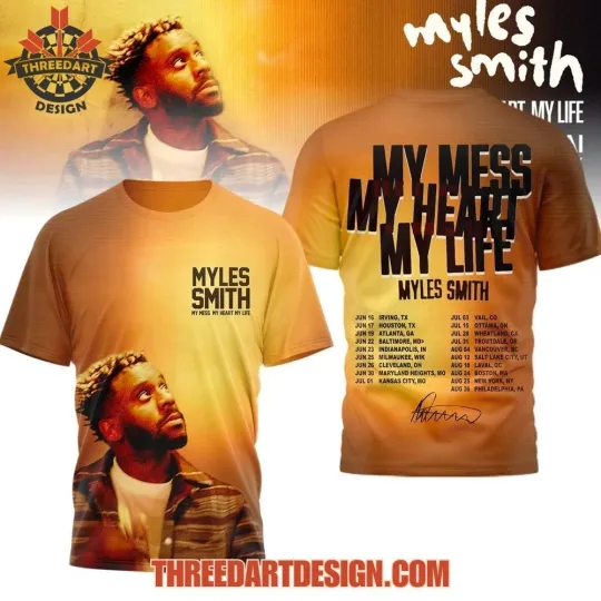 Discover Myles Smith My Mess My Heart My Life 3D T-Shirt