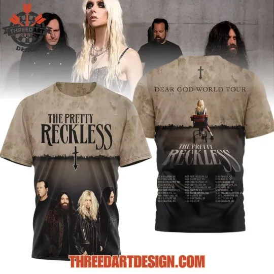 Discover The Pretty Reckless Dear God World Tour 3D T-Shirt