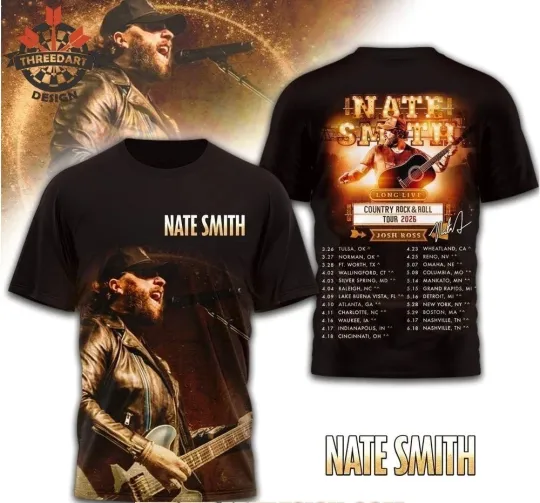 Discover Nate Smith Plots Long Live Country Rock & Roll 3D AOP Shirt