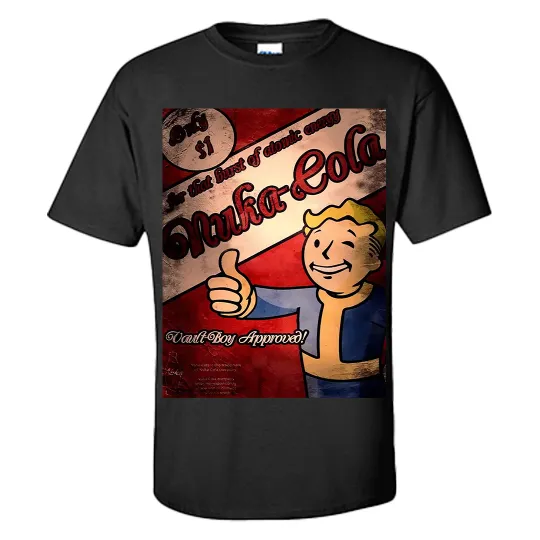 Discover Falllout T-Shirt Nuka Cola Vault Boy