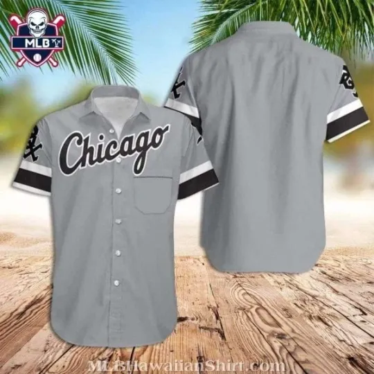Discover Chicago Baseball White Team Soxx Game Day Gray Hawaiian Shirt