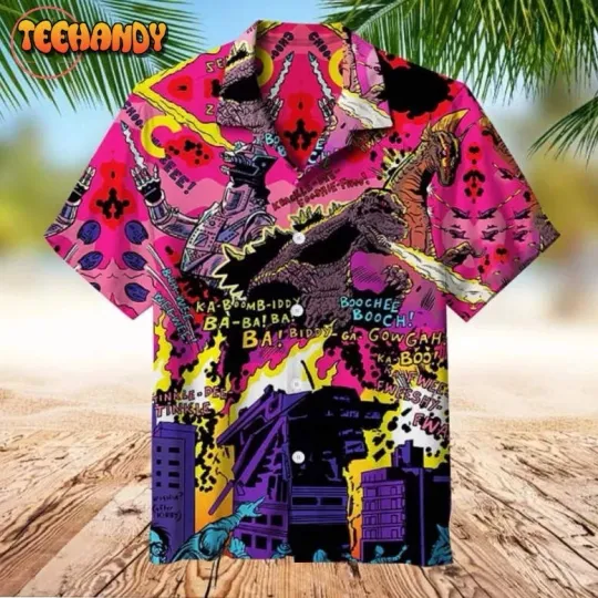 Discover Terror of Mecha god zilla Hawaiian Shirt
