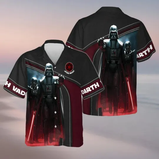 Discover Disney Star Wars Darth Vader Command Pose Black Hawaiian Shirt