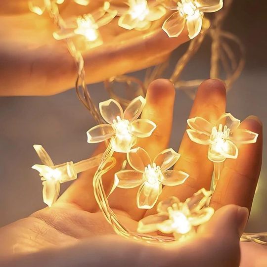 Cherry Blossom LED String Lights  3-10M Warm White Fairy Lights for Wedding, Party, Garden, Indoor & Home Decorations
