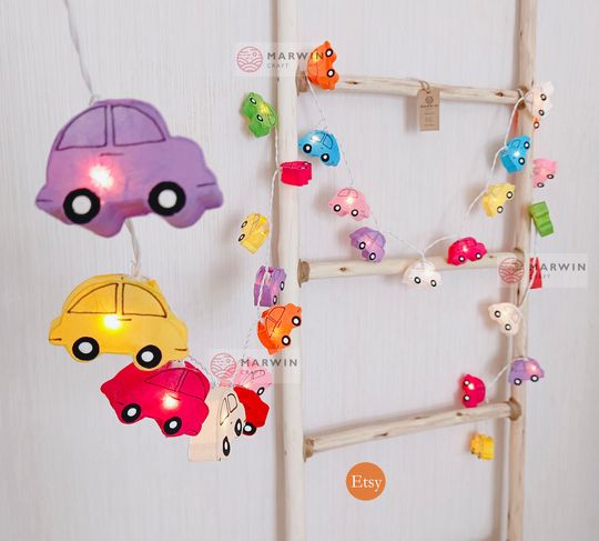 Multi String Lights Car Fairy Lights Bedroom Home Decor Living Room Wall Hanging Lights Wedding Decor Dorm Lights Nursery Baby Battery Plug