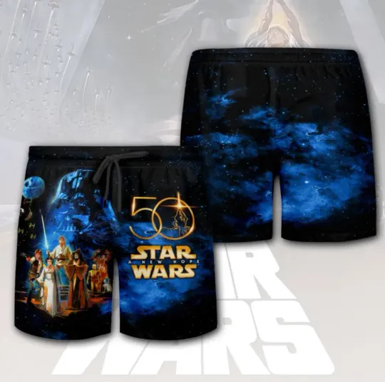 Discover Star Wars 50Th Anniversary 3D Beach Shorts