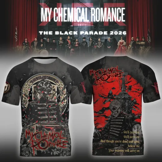 Discover My Chemical Romance Black Parade 2026 Tour AOP T-Shirt