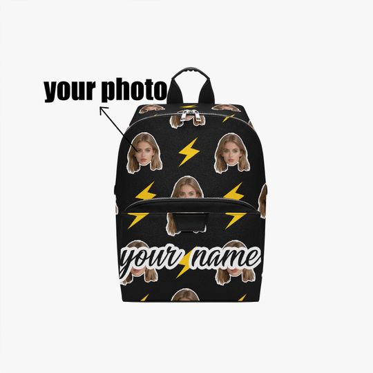 Discover Custom Name Leather Backpack, Personalized School Backpack, Gift For Her, Monogram Backpack Leather