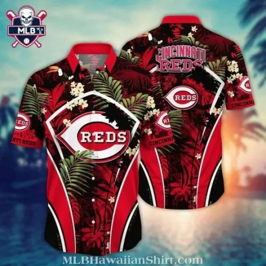 Discover Cincinnati Baseball Team Redss Night Tropics Aloha Shirt – Cincinnati Midnight P