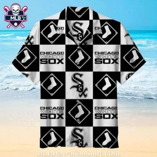 Discover Chicago Baseball White Team Soxx Abstract Art Deco Hawaiian Shirt