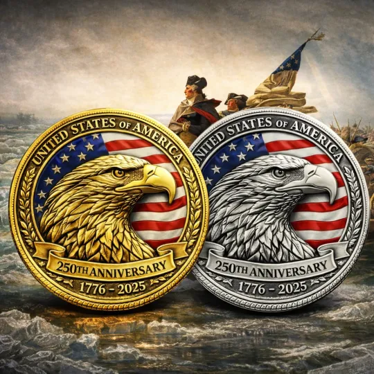 Discover 250th Anniversary America Coin, 250th years of Freedom Gold/ Silver Coins