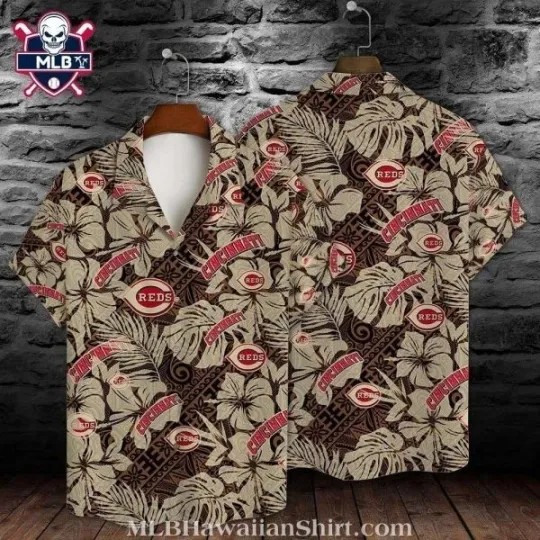 Discover Cincinnati Baseball Team Redss Tribal Beat Aloha Shirt – Ancient Patterns Editio