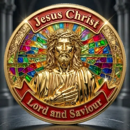 Discover Christian Jesus Christ Commemorative Coin Religious Challenge Coin Gift Medal