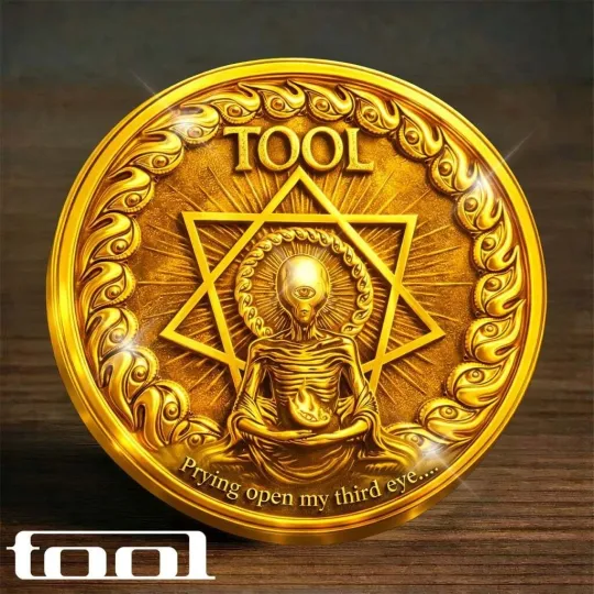Discover TOOL Band Commemorative Coin Third Eye Alex Grey Style Progressive Metal V3