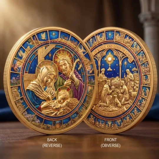 Discover Jesus Christ Commemorative Coin Holy Family Nativity Religious Challenge Medal