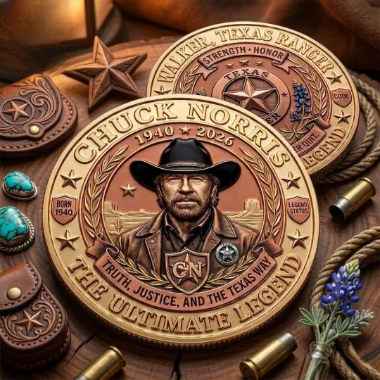 Chuck Norris The Legend Never Dies Memorial Coin 2026