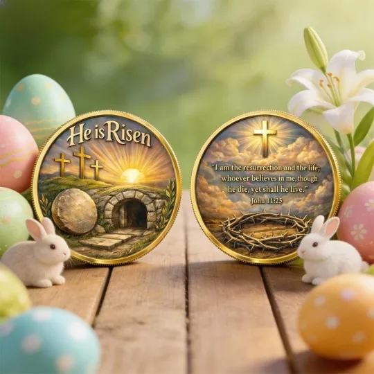 Discover Resurrection Of Christ He Is Risen Commemorative Coin