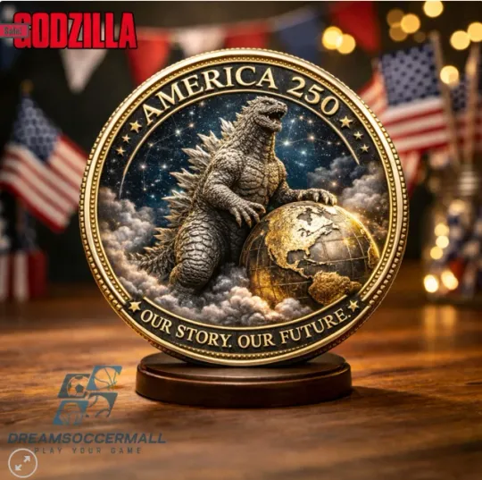 god zilla America 250 Our Story Our Future Commemorative Coin
