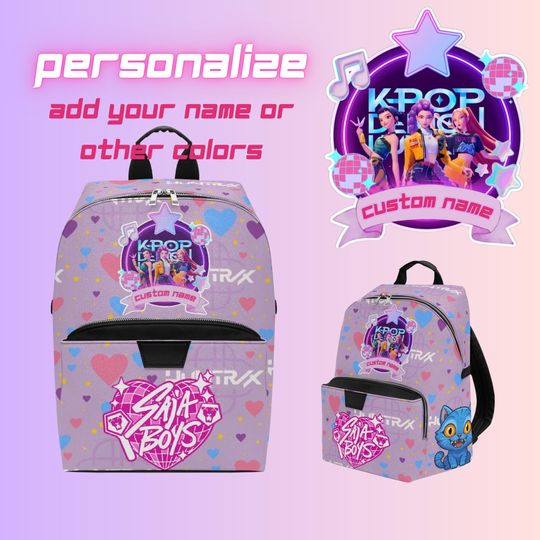 K-Pop Girl Group leather Backpack Anime Style Teen Girl Gift
