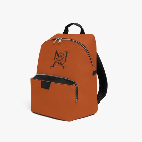 Personalized Leather Backpack for Laptop