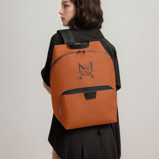 Customized Laptop Backpack for Women - Leather Work Backpack