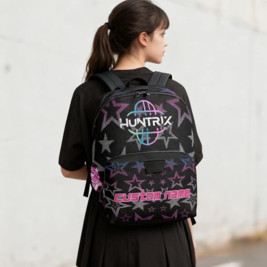 Anime-Style Character Rucksack: Custom Leather Packback - Demon Hunter Backpack