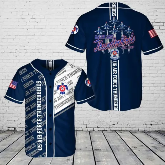 Discover US Air Force Thunderbirds AOP Baseball Jersey