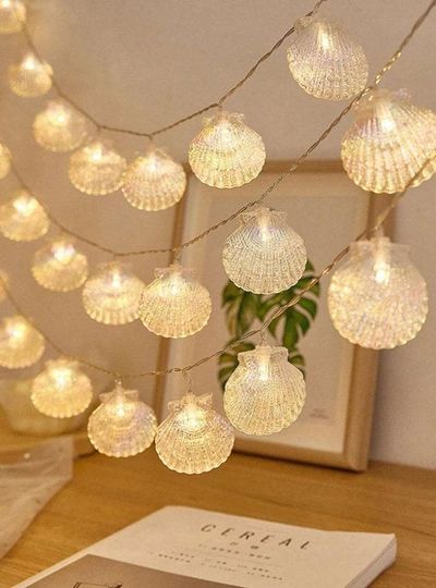 LED Seashell String Lights: Beachy Home & Party Decor