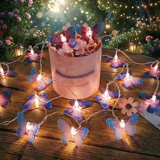 Battery Powered Butterfly Fairy String Light, Party & Wedding Decor