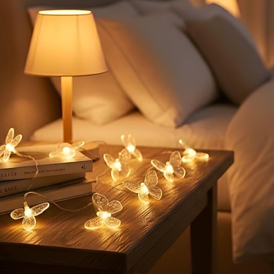 Butterfly Fairy String Lights | Battery-Powered Butterfly Garland Night Lights for Girls Room, Birthday, Wedding & Spring Decor