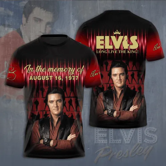 Elvis Presley Memory Of August 3D Shirt, Celebrities Fan Gift, Rock Music Lover