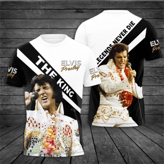 Discover Elvis Presley The King 3D Shirt, Celebrities Fan Gift, Rock Music Lover