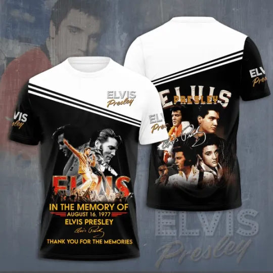 Discover Elvis Presley In The Memory 3D Shirt, Celebrities Fan Gift, Rock Music Lover