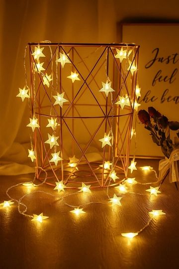 LED Star String Lights  Outdoor and Indoor Fairy Garland Lights for Home, Wedding, Bedroom, Garden, Party & Christmas Decorations