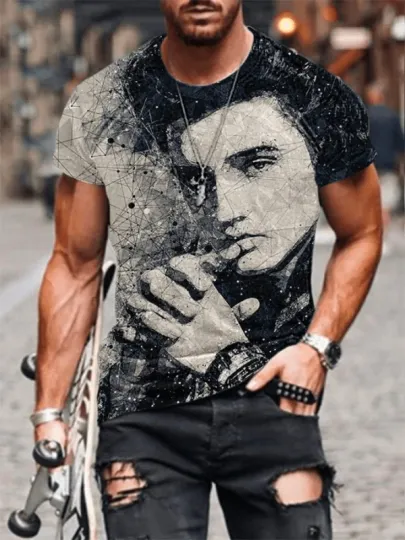 Discover Elvis Presley Vintage 3D Shirt, Celebrities Fan Gift, Rock Music Lover