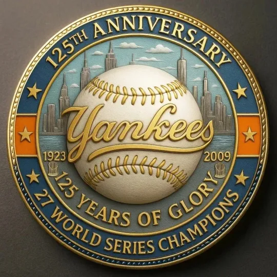 Discover Yankees 125Th Anniversary Commemorative Coin