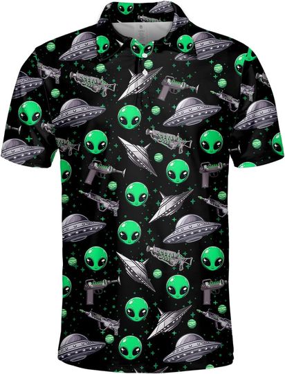 Discover Bigfoot Sasquatch Men's Golf Polo Shirt Short Sleeve