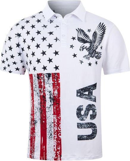 Discover Guideazone Men's Golf Polo Shirt Short Sleeve Moisture-Wicking Performance Polo