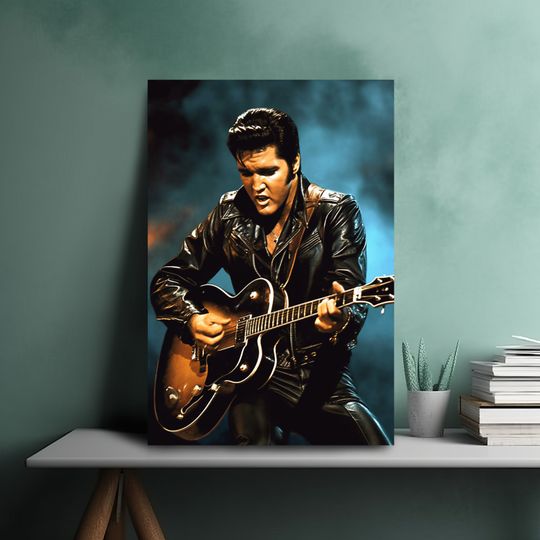 Elvis Presley Guitar Poster, Home Decor