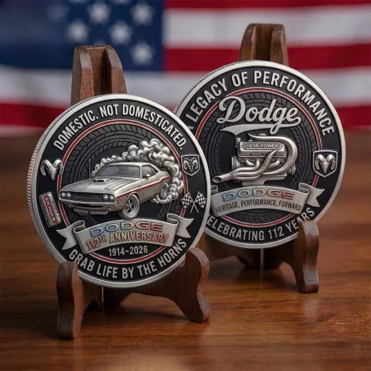 Discover 2026 Dodge 112Th Anniversary Limited Edition Challenger Heritage Challenge Coin