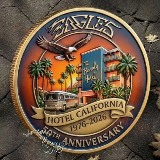 Discover Eagles Hotel California 1976-2026 50th Anniversary Coin