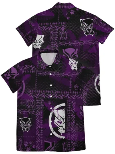 Marvel Avengers Black Panther Wakanda Tropical Beach Summer Aloha Hawaiian Shirt