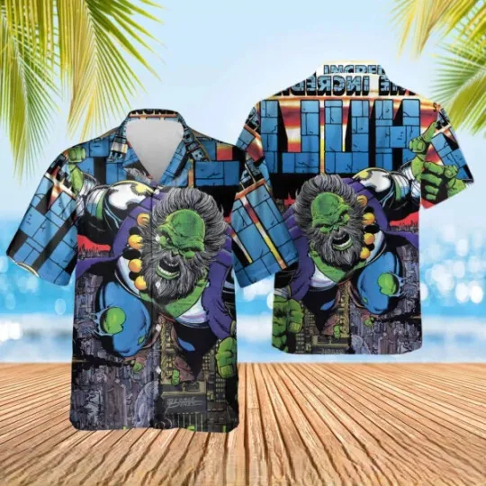 Marvel Incredible Hulk Future Imperfect Comic Summer Aloha Hawaiian Shirt