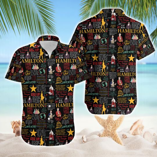 Discover King Hamilton Alexander Hawaiian Shirt, Broadway Musical Fan Gift, Hamilton Hawaiian Button Up