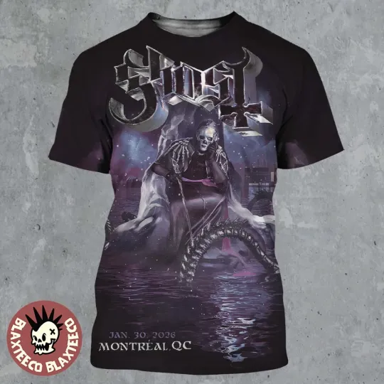 Discover Ghost Skeletour 2026 Montreal Quebec At Centre Bell On January 30 2026 3D Shirt