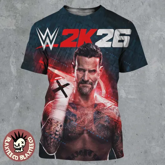 Wrestling Entertainment 2K26 Standard Edition Best In The World CM Punk Cover Star 3D Shirt